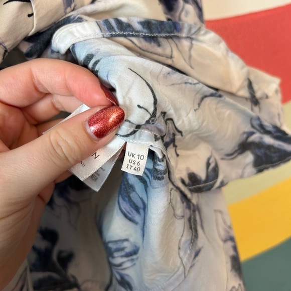 Osman Printed Suzie Floral Button Front Dress US 6 - Picture 12 of 12